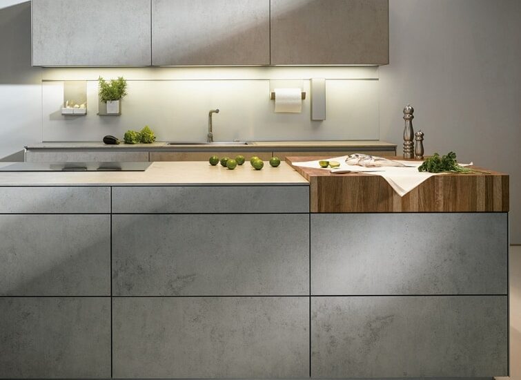 Cement contemporary kitchen concept