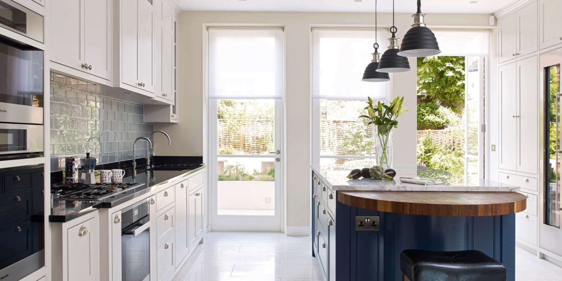 Ludlow cream and blue kitchen extension concept